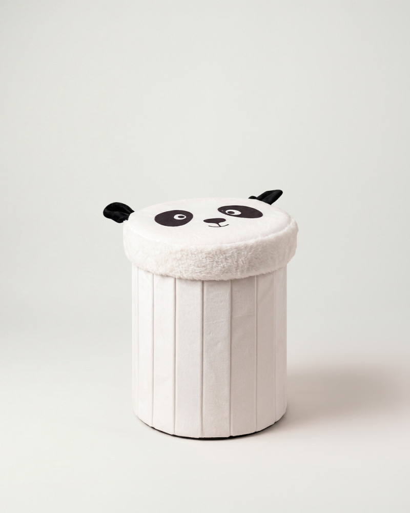 Cesto infantil panda con tapa suave | Rey Home