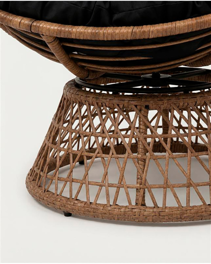 Butaca giratoria caribeña negra LEVOR | Rey Home