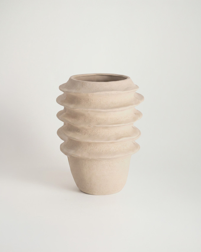 Macetero crema cerámica BOSA