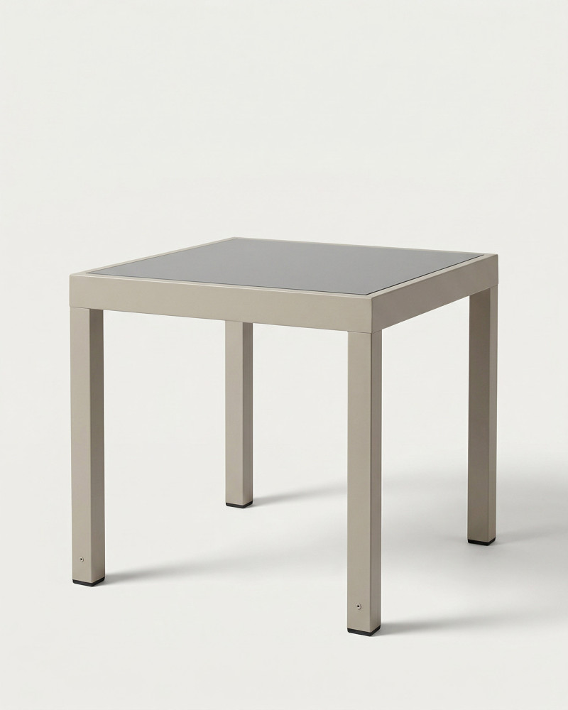 Mesa extensible aluminio-vidrio NELVAR | Rey Home