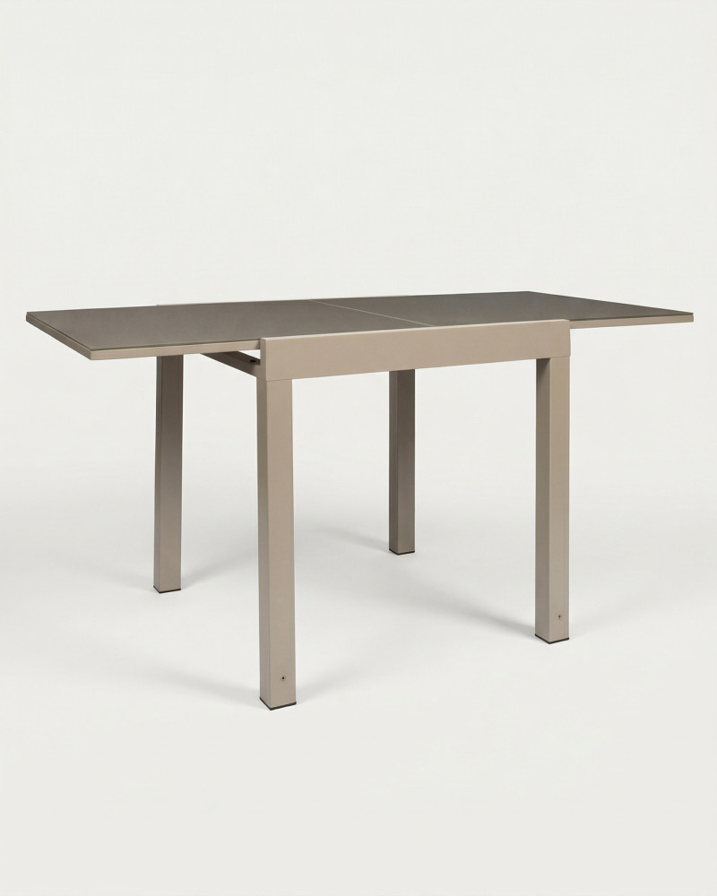 Mesa extensible aluminio-vidrio NELVAR | Rey Home