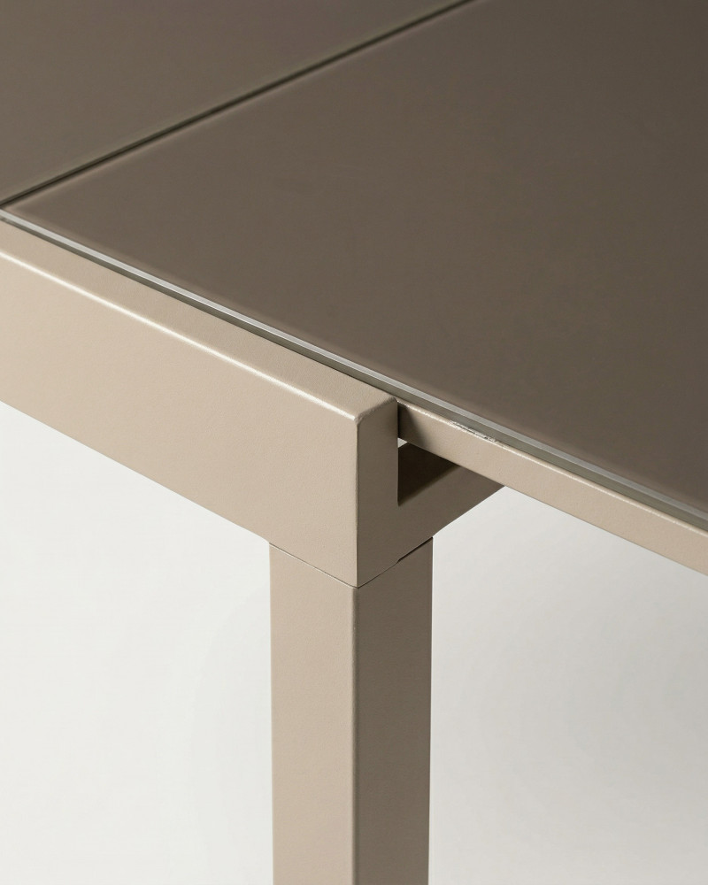 Mesa extensible aluminio-vidrio NELVAR | Rey Home