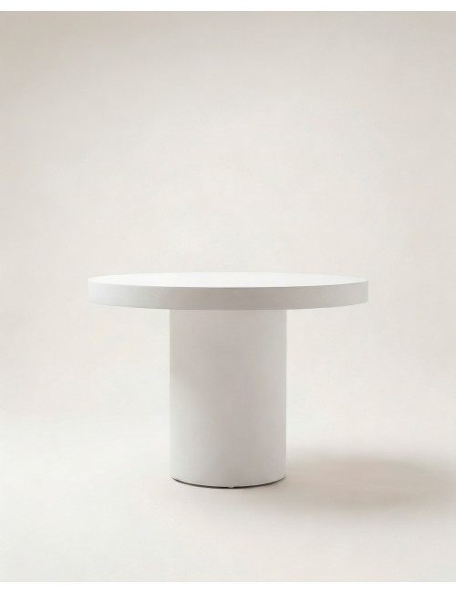 Mesa redonda 90cm microcemento CAVEN | Rey Home