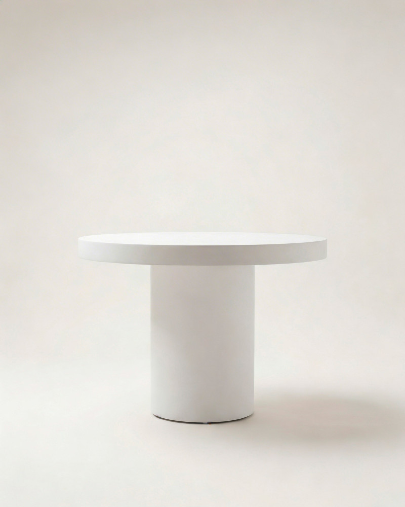 Mesa redonda 90cm microcemento CAVEN | Rey Home