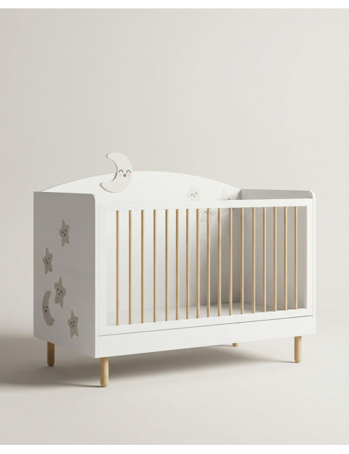 Cuna con decoración LUNA para Habitaciones Infantiles | Rey Home