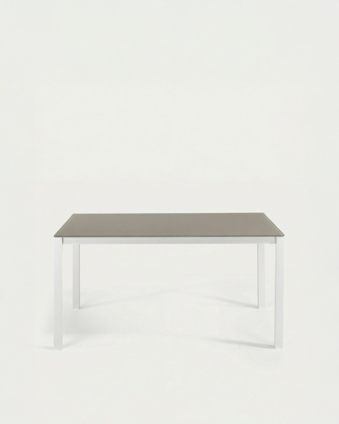 Mesa exterior terraza aluminio-cristal KILAR
