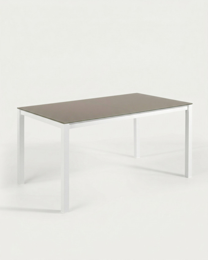 Mesa exterior terraza aluminio-cristal KILAR