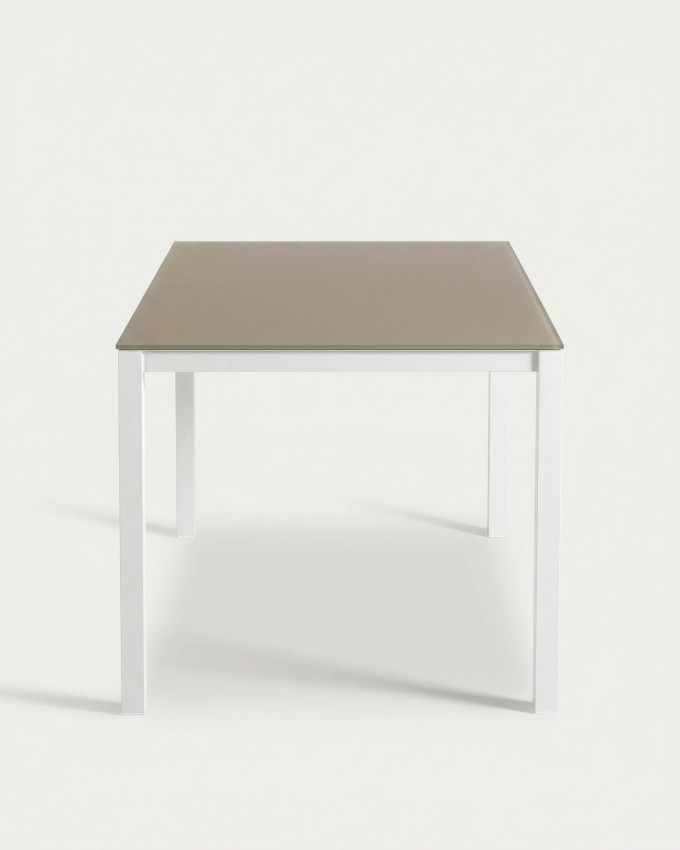 Mesa exterior terraza aluminio-cristal KILAR