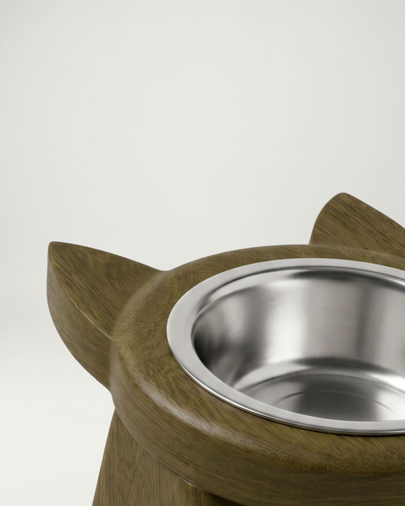 Comedero Mascota Acero Mango SAREN | Rey Home