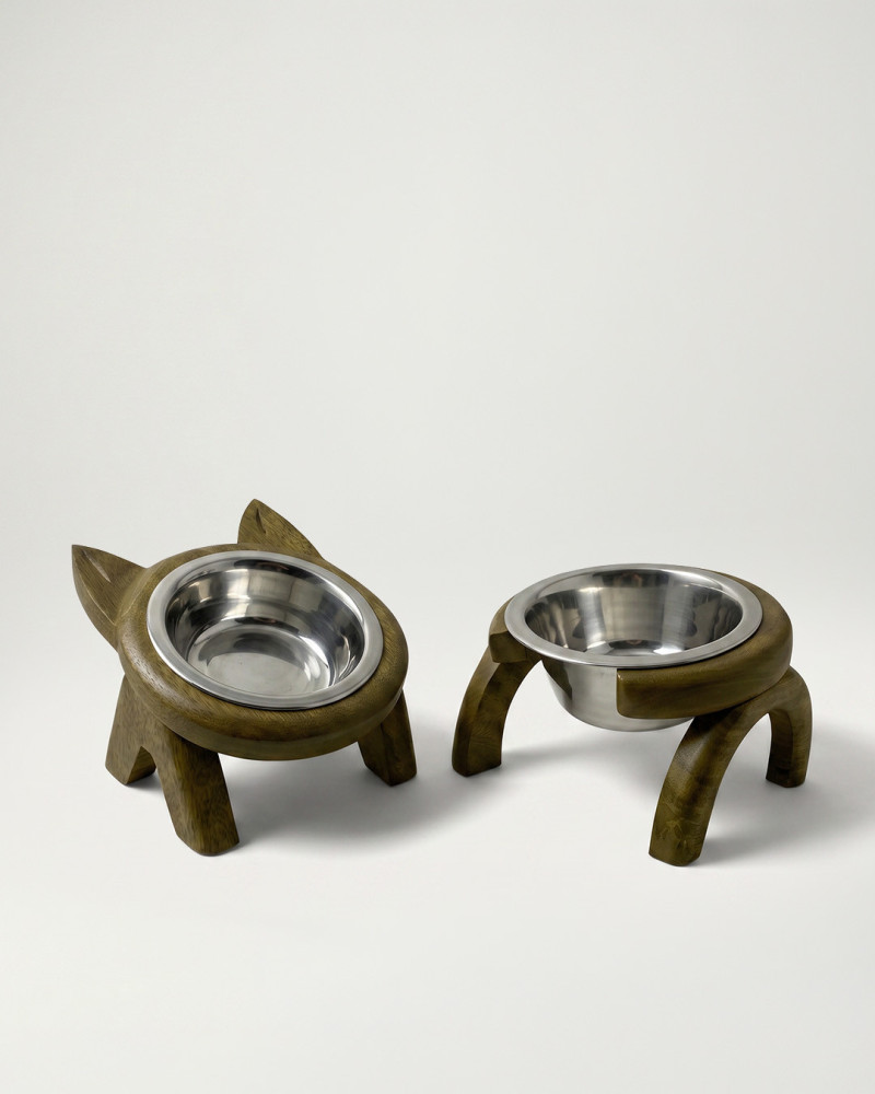 Comedero Mascota Acero Mango SAREN | Rey Home