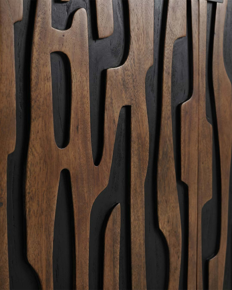 Aparador 4 puertas en madera de mango BIMEO vista detalle