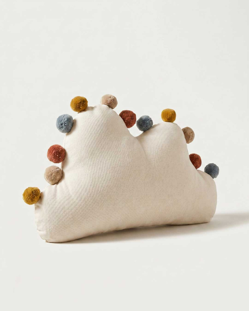 Cojín nube Arlequín multicolor | Decoración infantil moderna – Rey