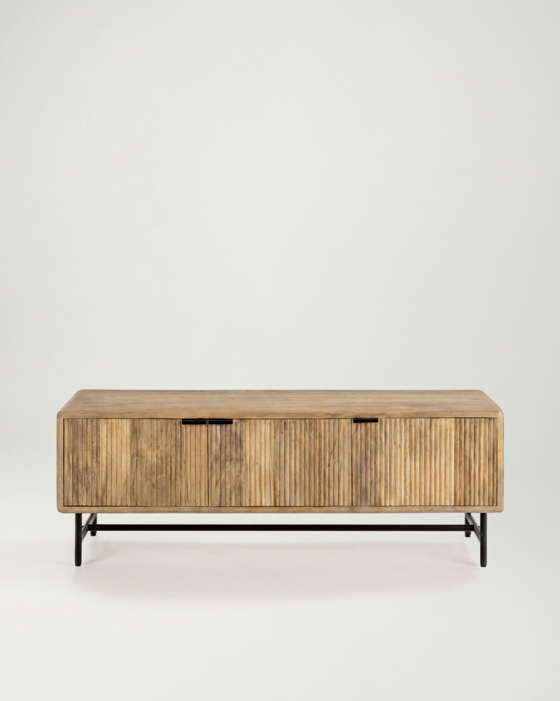 Comprar Mueble TV LESTER 3 puertas acanaladas | Rey Home