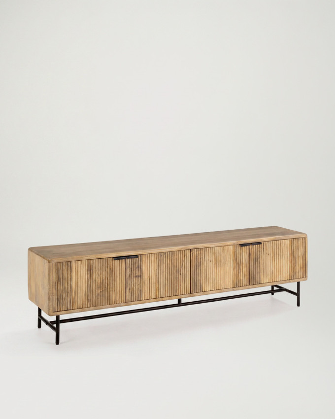 Mueble TV PADOC 4 puertas acanaladas