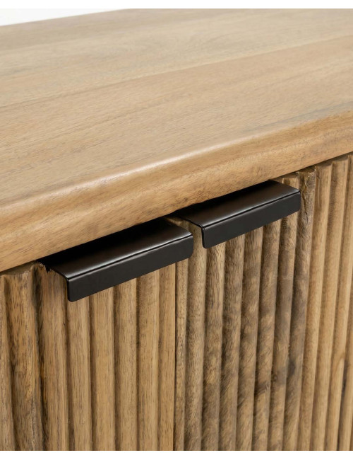 Mueble TV PADOC 4 puertas acanaladas vista detalles