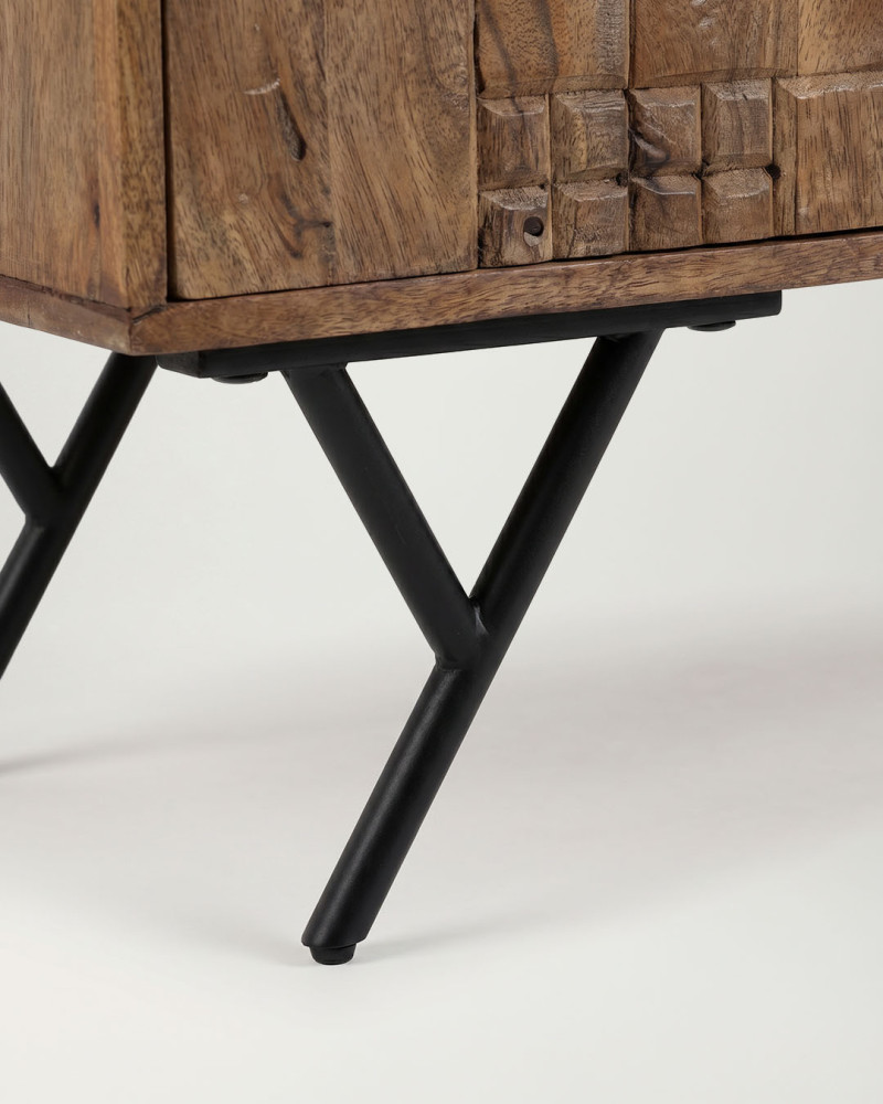 Mueble industrial mango TV KADU vista detalle patas