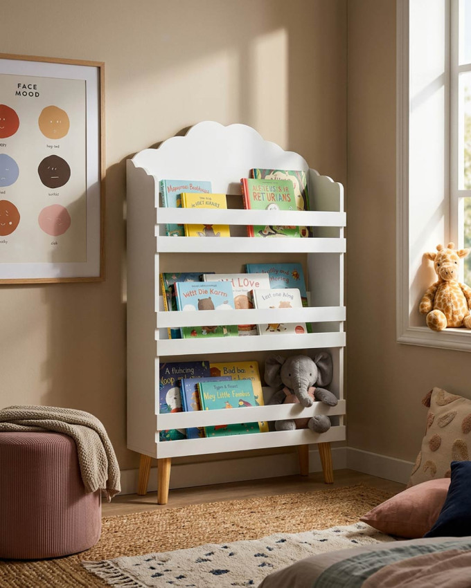 Librería de madera infantil NUBE