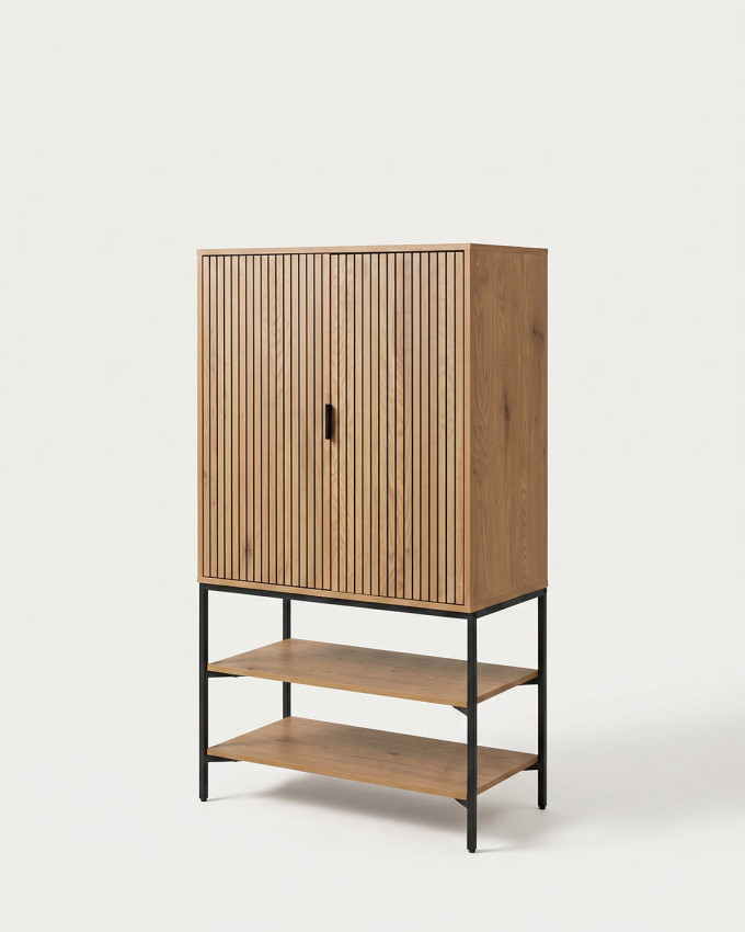 Aparador alto 2 puertas y 2 estantes  CASTER
