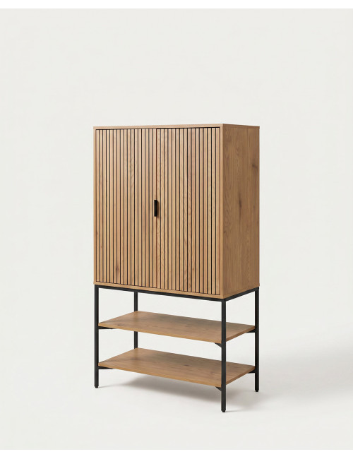 Aparador alto 2 puertas y 2 estantes CASTER | Rey Home