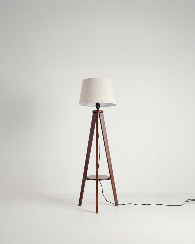 Lámpara de pie de madera  CALVOR