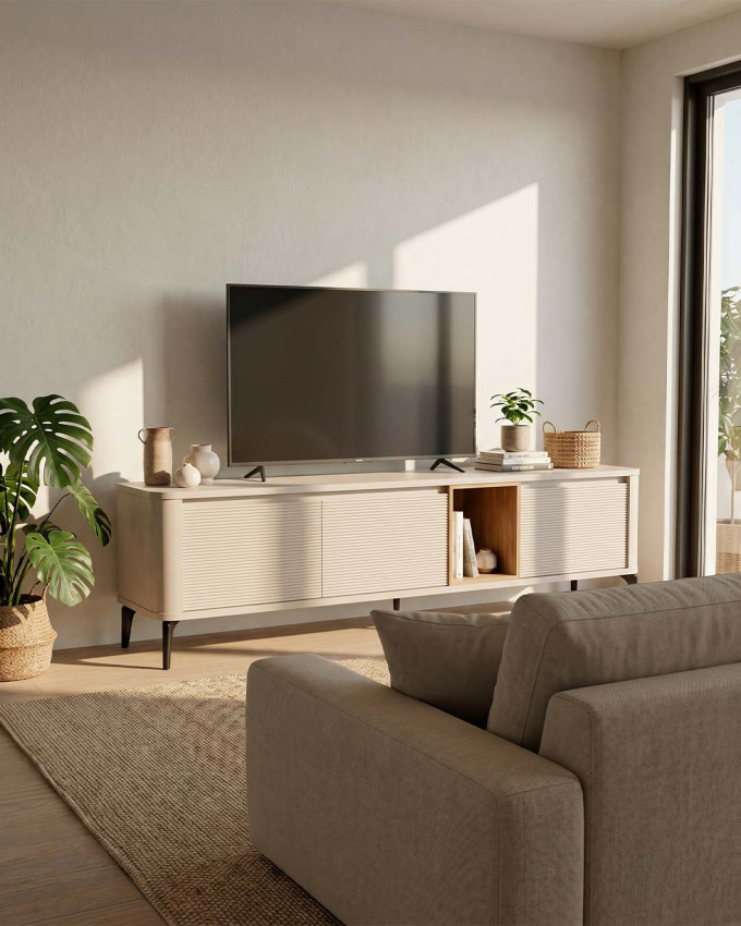 Mueble TV con patas metálicas DORI