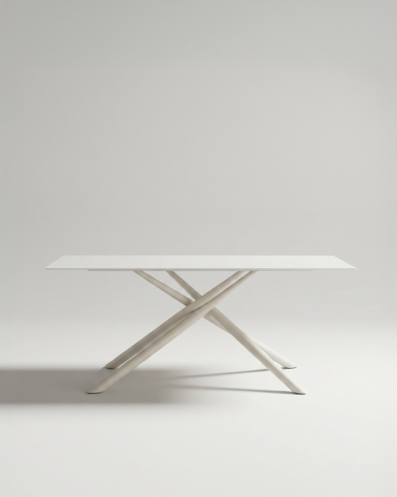 Mesa comedor metal y cristal SALEM | Rey Home