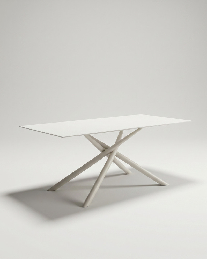 Mesa comedor metal y cristal SALEM | Rey Home