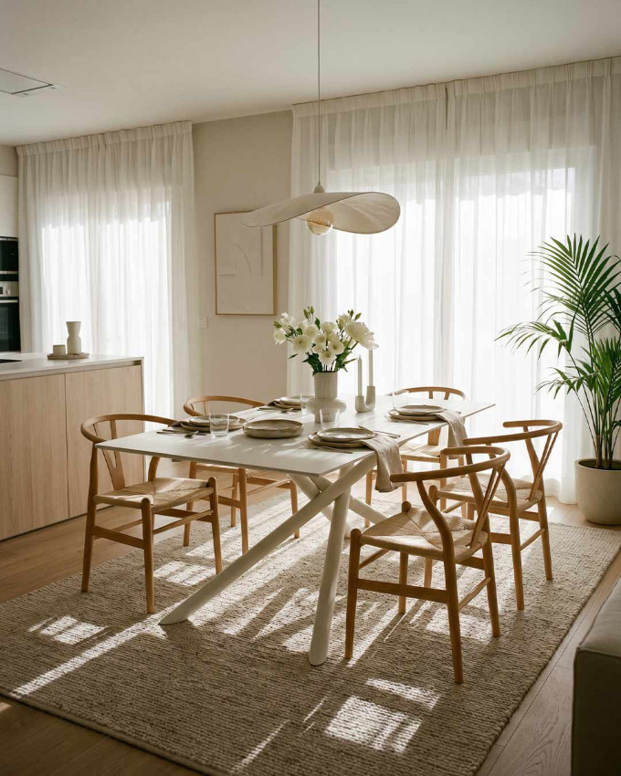 Mesa comedor metal y cristal SALEM