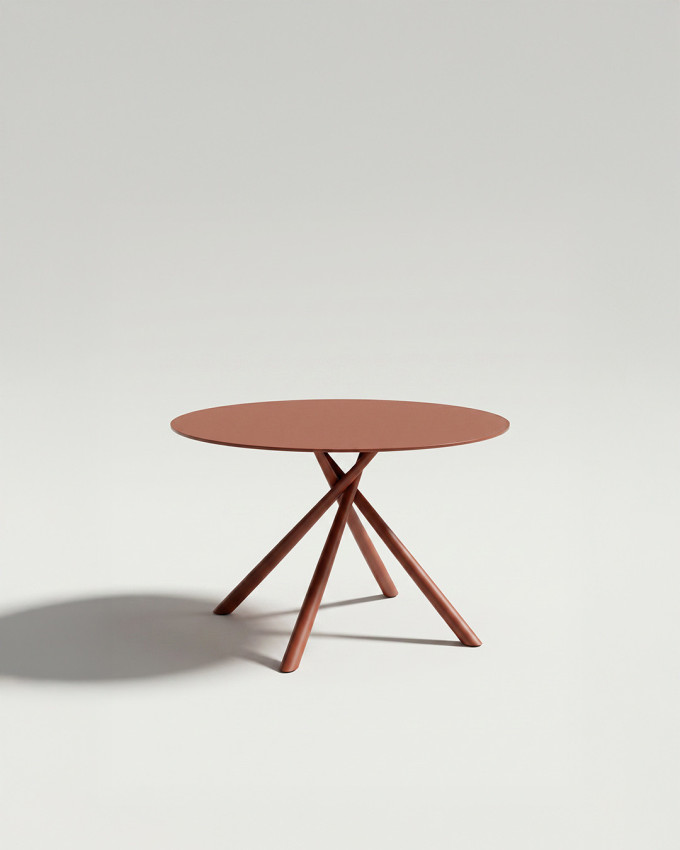 Mesa comedor metal y cristal SAMI