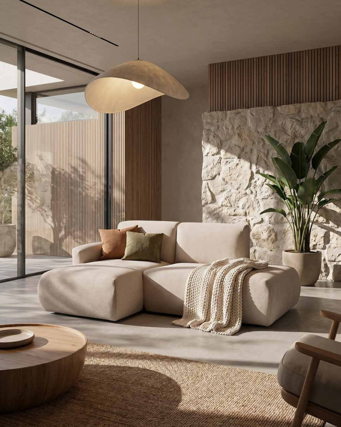 Sofa modular terminal con chaiselongue SUMO