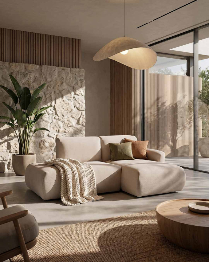 Sofa modular terminal con chaiselongue SUMO