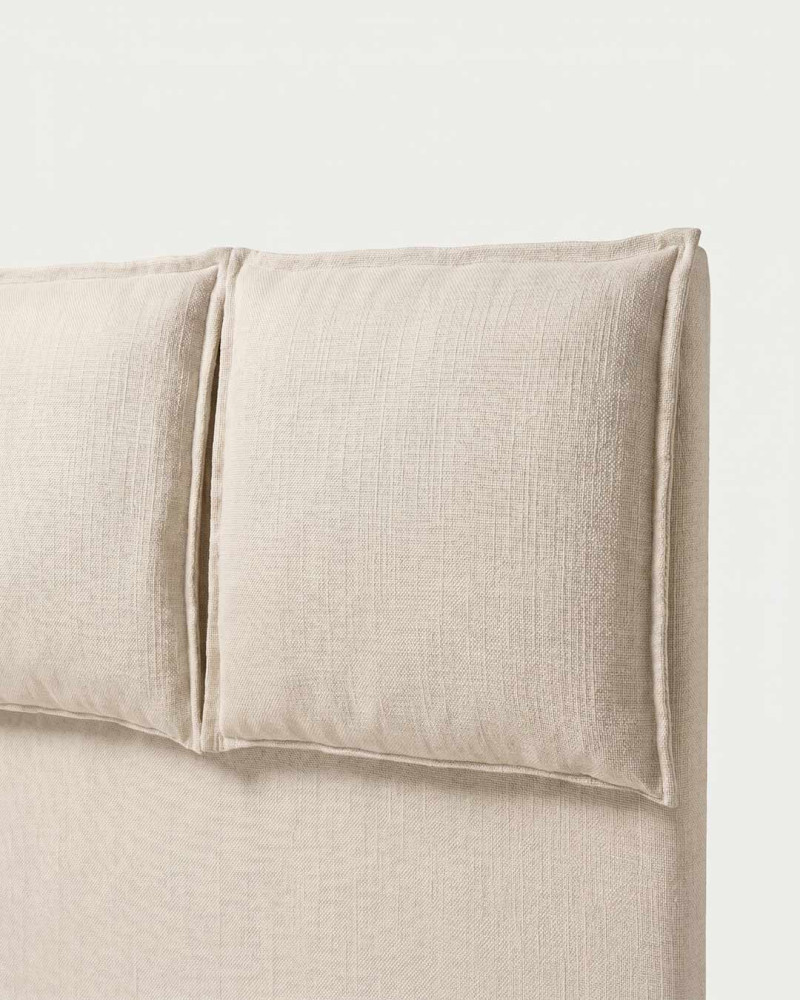 Cabecero doble cojín VALENZO beige vista detalle