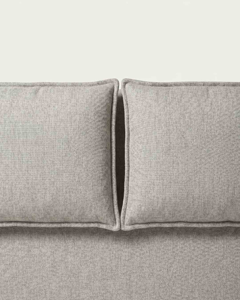 Cabecero doble cojín VALENZO gris vista detalle