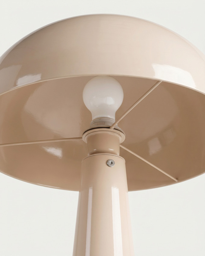 Lámpara  de pie metálica beige TARENZO