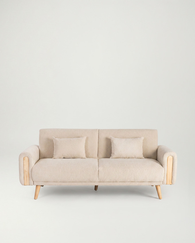 Sofá cama click-clack patas madera LINO