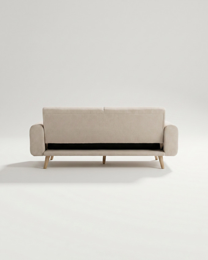 Sofá cama click-clack patas madera LINO
