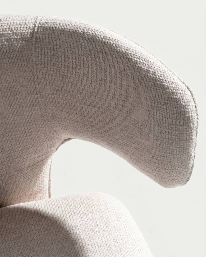 Silla CEDRA BEIGE DETALLE DE RESPALDO