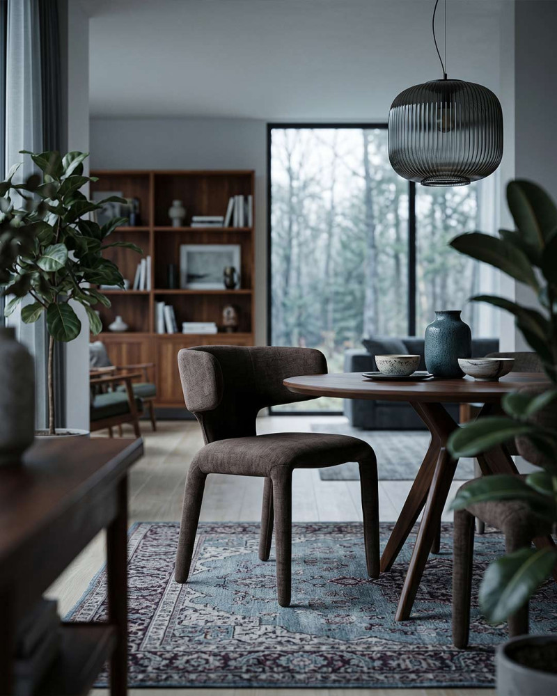 Silla CEDRA NEGRA DECORADA 2