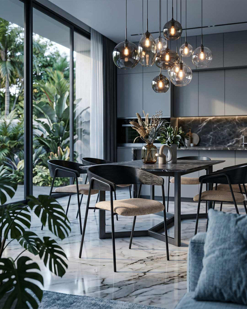Silla CIRAC DECORADA NEGRA TENUE
