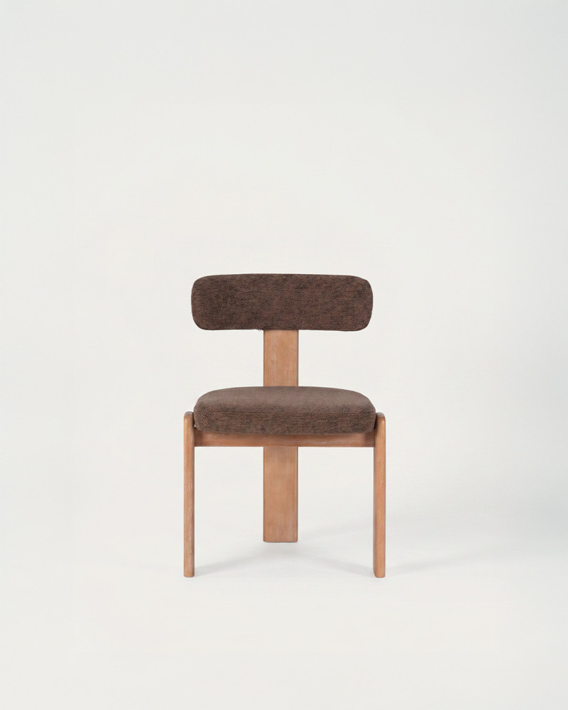Silla ELINDA color marron vista frontal