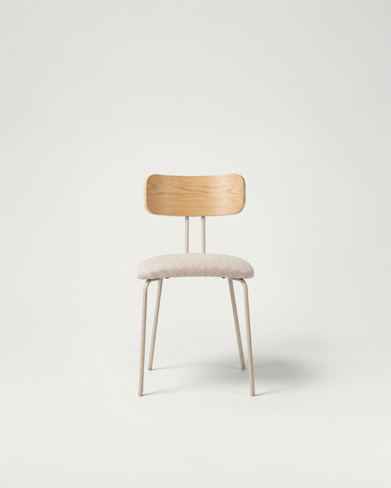 Silla KANO color beige vista frontal