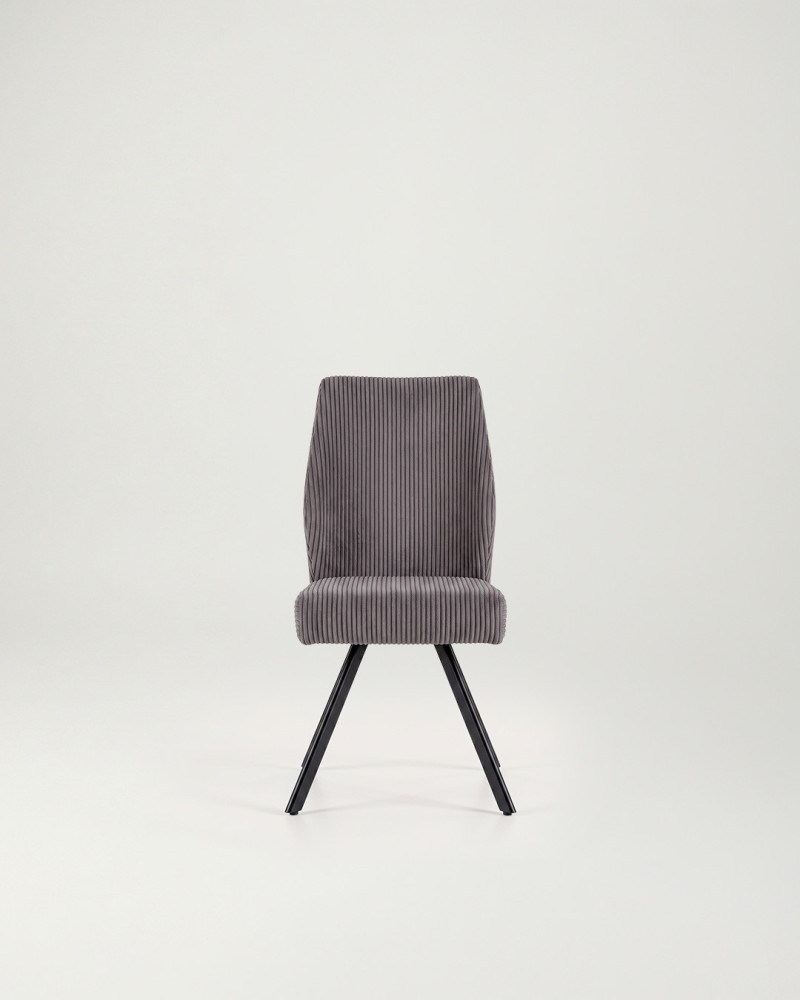 Silla de comedor asiento con muelles KETO gris-frente