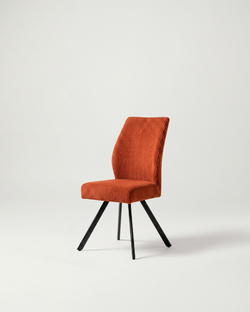 Silla de comedor asiento con muelles KETO teja-lado