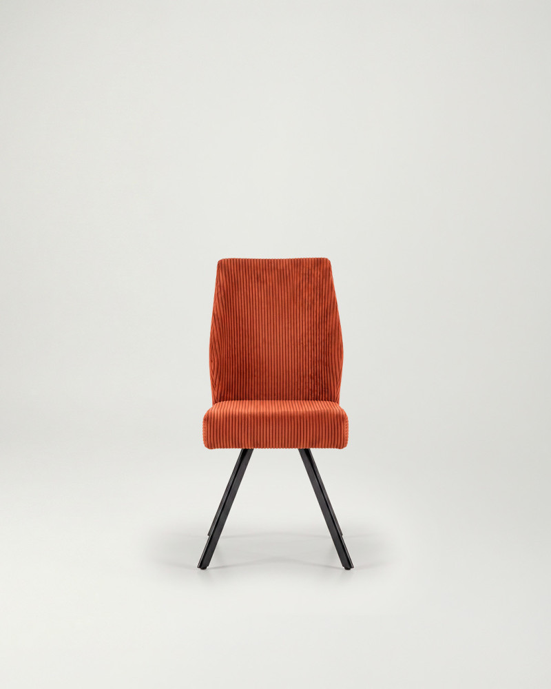 Silla de comedor asiento con muelles KETO teja-frente