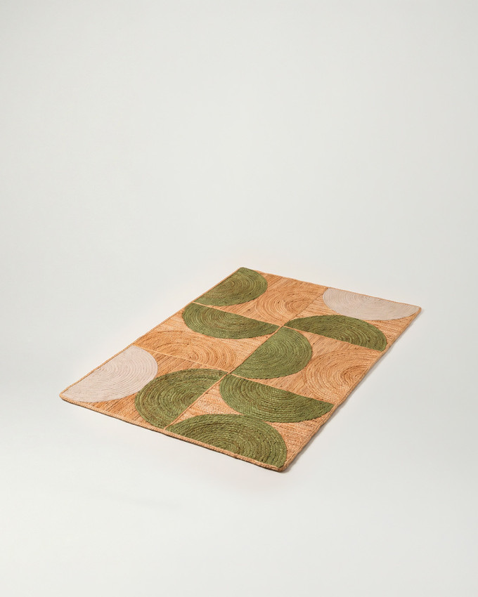 Alfombra natural verde yute GREEN