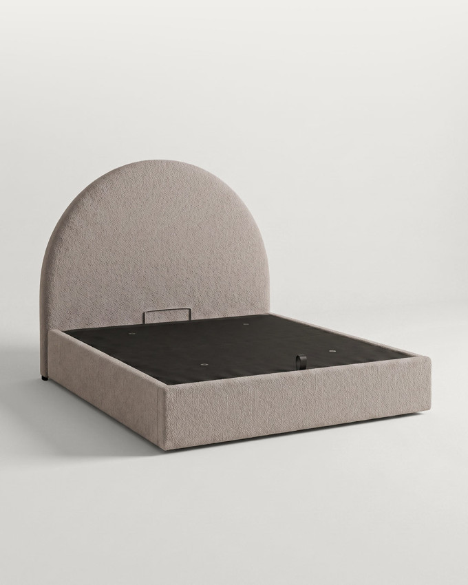 Cama tapizada diseño exclusivo LUREKA vista 3/4 raisa2