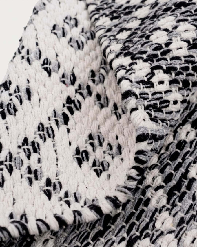 Alfombra gris blanco poliester AMIA