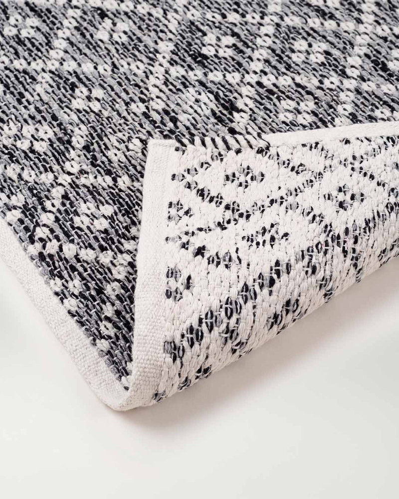 Alfombra gris blanco poliester AMIA | Rey Home