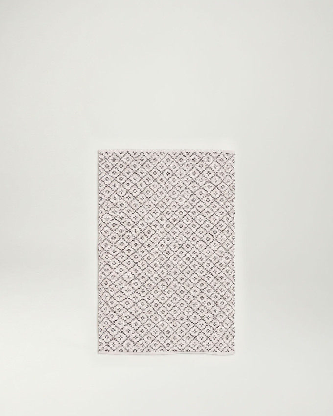 Alfombra gris blanco poliester AMIA