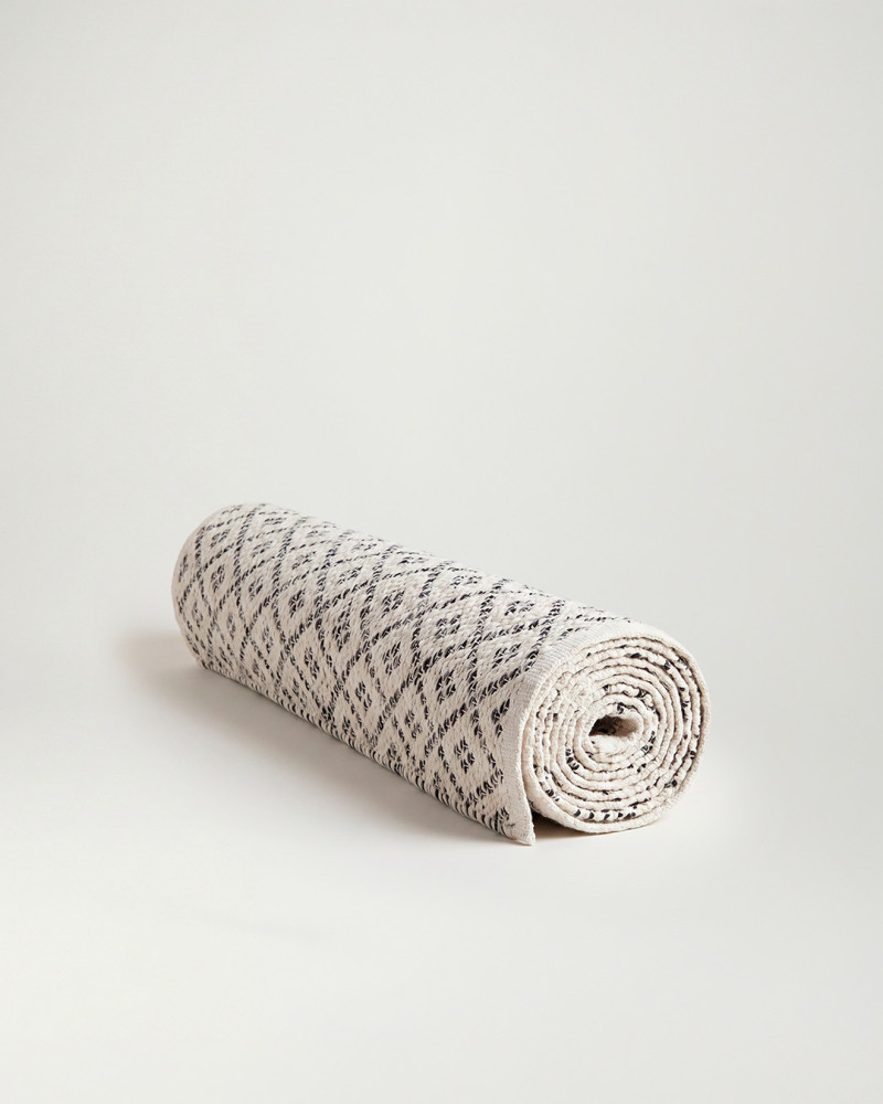 Alfombra gris blanco poliester AMIA | Rey Home